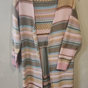 Pink Lily Multicolor Striped Cardigan